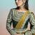 Mustard yellow georgette chiffon satin embroidery ready to wear saree