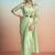 Pista green lustrous satin silk embroidery ready to wear saree