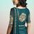 Rama lustrous satin silk embroidery ready to wear saree
