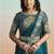 Rama lustrous satin silk embroidery ready to wear saree