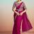 Rani lustrous satin silk embroidery ready to wear saree