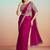 Rani lustrous satin silk embroidery ready to wear saree