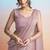 Peach georgette satin embroidery ready to wear saree