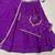 Deep Purple Silk Lehenga Choli with Scalloped Dupatta and Waist Belt