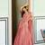 Pastel Peach silk blend Lehenga Choli with Scalloped Dupatta and Waist Belt