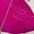 Rani Pink silk blend Lehenga Choli with Scalloped Dupatta and Waist Belt