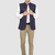 Men solid blue nehru jacket