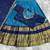 Navy Blue and Teal silk blend Lehenga Choli with Zari Border