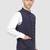 Men solid blue nehru jacket