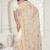 Cream Elegant sequin embroidered work net saree for women