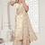 Cream Elegant sequin embroidered work net saree for women