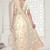 Cream Elegant sequin embroidered work net saree for women