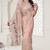 Peach Elegant sequin embroidered work net saree for women