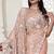 Peach Elegant sequin embroidered work net saree for women