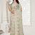 Green Elegant sequin embroidered work net saree for women