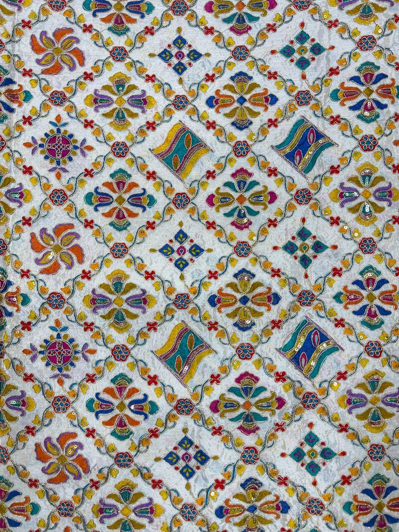 Women unstitched viscose blouse fabric with traditional printed ethnic designer pattern for saree blouse stitching