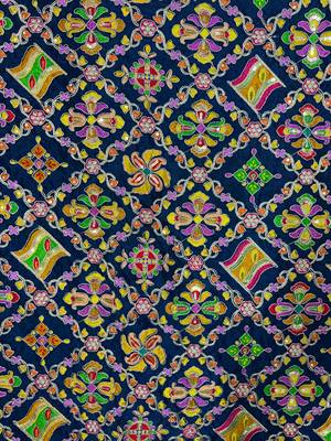 Women unstitched viscose blouse fabric with traditional printed ethnic designer pattern for saree blouse stitching 4