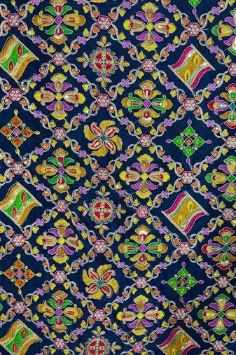 Women unstitched viscose blouse fabric with traditional printed ethnic designer pattern for saree blouse stitching