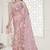 Pink Elegant sequin embroidered work net saree for women
