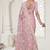 Pink Elegant sequin embroidered work net saree for women