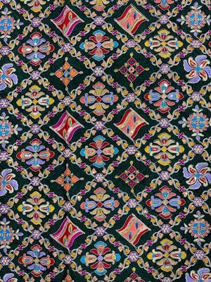 Women unstitched viscose blouse fabric with traditional printed ethnic designer pattern for saree blouse stitching 4
