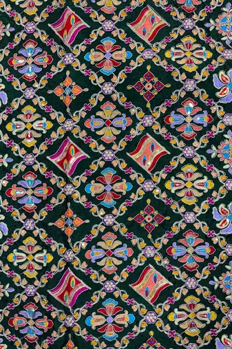 Women unstitched viscose blouse fabric with traditional printed ethnic designer pattern for saree blouse stitching