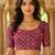 Women unstitched viscose blouse fabric with traditional printed ethnic designer pattern for saree blouse stitching