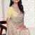 Yellow Elegant sequin embroidered work net saree for women