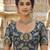 Premium embroidered unstitched viscose blouse fabric with floral & ornamental design
