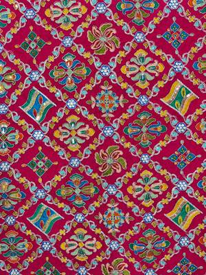 Women unstitched viscose blouse fabric with traditional printed ethnic designer pattern for saree blouse stitching 4
