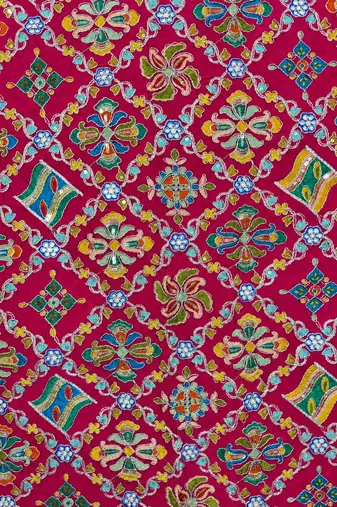 Women unstitched viscose blouse fabric with traditional printed ethnic designer pattern for saree blouse stitching
