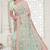 Sea green Elegant sequin embroidered work net saree for women