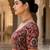 Premium embroidered unstitched viscose blouse fabric with floral & ornamental design