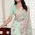 Sea green Elegant sequin embroidered work net saree for women
