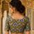 Premium embroidered unstitched viscose blouse fabric with floral & ornamental design