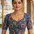Premium embroidered unstitched viscose blouse fabric with floral & ornamental design