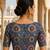 Premium embroidered unstitched viscose blouse fabric with floral & ornamental design