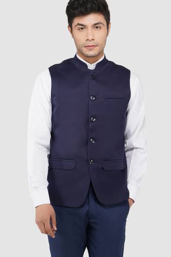 Mens blue nehru jacket