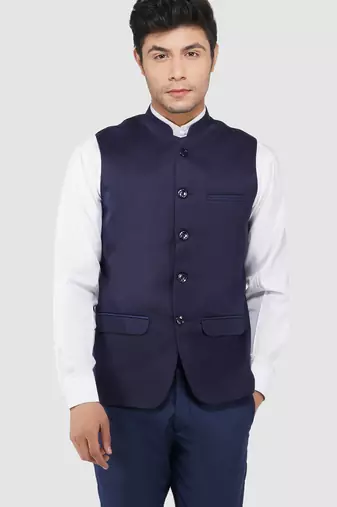 Mens blue nehru jacket
