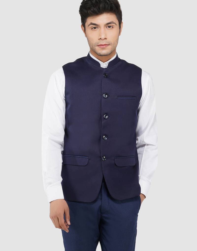 Mens blue nehru jacket