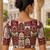 Embroidered sequence work viscose unstitched blouse fabric for women