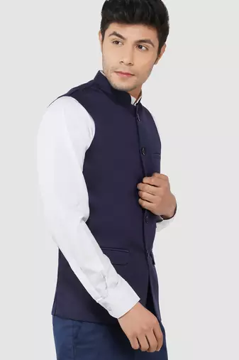 Mens blue nehru jacket