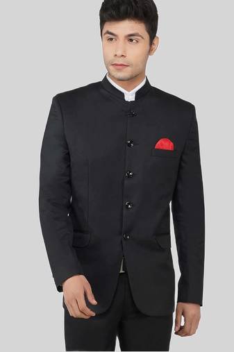 Mens black bandhgala blazer