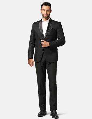 Mens black tuxedo suit 2