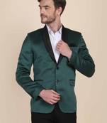 Mens green velvet tuxedo blazer