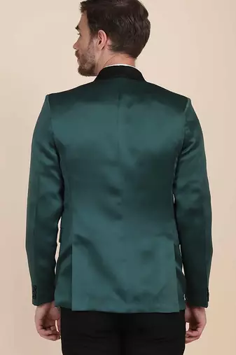 Mens green velvet tuxedo blazer