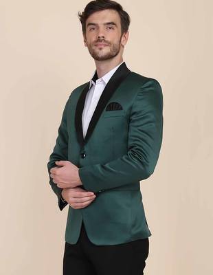 Mens green velvet tuxedo blazer 3