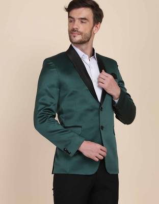 Mens green velvet tuxedo blazer 4