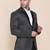 Mens grey tuxedo blazer with hanky