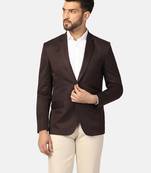 Mens brown notched lapel blazer